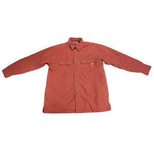 Izod Shacket Mens Sz Large Red Jacket Gorpcore Luxury Sport Shooting Shirt Cold